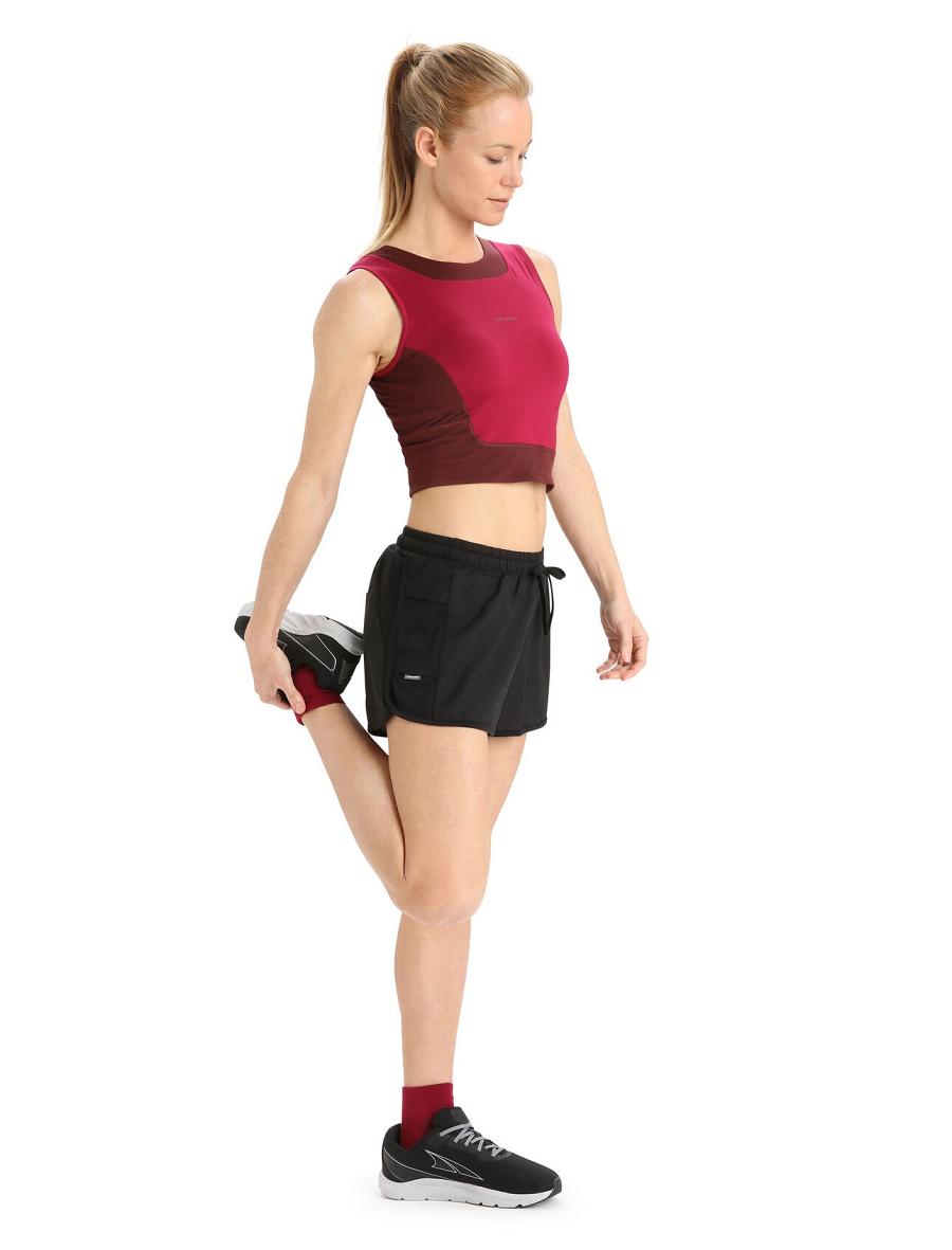 Women's Icebreaker ZoneKnit™ Merino Shorts Black | CA 1442RVDW